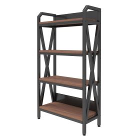56.30'' Bakers Rack Storage shelves 4-Level metal and wooden kitchen shelves,Kitchen Organizers and Storage, for Garage, Pantry, Bathroom, Closet