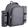 VEVOR Beach Picnic Backpack Bag for 2 Person with Cooler Compartment Grey