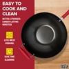 Tasty Carbon Steel Non-Stick Stir Fry Pan/Wok, 14 inch, Red