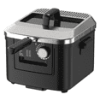 Mainstays 4L Electric Deep Fryer, Matte Black, Stainless Lid, 1800W