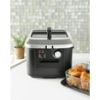 Mainstays 4L Electric Deep Fryer, Matte Black, Stainless Lid, 1800W
