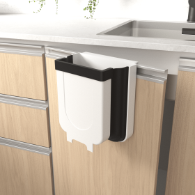 Mini Trash Can For Kitchen Garbage Bin , White