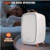 Mini Fridge For Bedroom, 10 Liter 12 Can Portable Fridges, Luxury Small Beverage Refrigerator For Skincare Food Breast Milk Chill