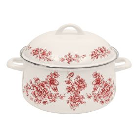 Agatha 6.4-Quart Enamel on Steel Dutch Oven with Lid, Red