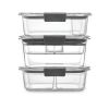 Food Storage Containers, 12 Piece Sandwich and Salad Lunch Kit, Leak-Proof, BPA Free, Clear Tritan Plastic