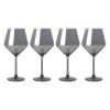 23 fl oz Smoke Iridescent Angled Wine Glasses, Set of 4