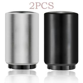 2pcs Automatic Push-Pop Bottle Opener Set - Magnetic Cap Catcher & One-Handed Spring Design for Home/Restaurant Use