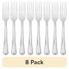 (8 pack) Lace Dinner Fork Set, Silver Stainless Steel, 4 Count
