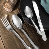 Deluxe Premium Cutlery Flatware Set for the Home - Stainless steel cutlery service with 1 dinner fork, 1 dinner knife