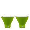 Stainless Steel Martini Glass, Set of 2 - Lime