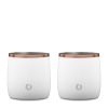 Stainless Steel Rocks Glass, Set of 2 - White