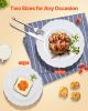 Plastic Disposable Plates 100 Pcs White Plastic Plates Heavy Duty Dinner Dessert