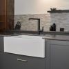 Single Handle Standard Kitchen Faucet in Matte Black