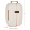 HOMCOM Portable Skincare Fridge with LED Display, 12L Mini Fridge for Beauty, Makeup and Cosmetics, Small Refrigerator Cooler for Bedroom, Home Office