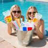 351Pcs Disposable Summer Tableware Kit 50 Pcs Drink Pouches with 100 Straws 200 Pcs Ice Popsicle with A Funnel Reusable Stand Up Liquid Pouches Cockta