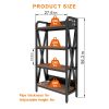 56.30'' Bakers Rack Storage shelves 4-Level metal and wooden kitchen shelves,Kitchen Organizers and Storage, for Garage, Pantry, Bathroom, Closet