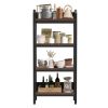 56.30'' Bakers Rack 4-Level Storage Shelves Mental and Wooden Kitchen Shelves, Kitchen Organizers and Storage, for Garage, Pantry, Bathroom