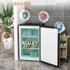 HOMCOM Compact Upright Freezer 3 Cu Ft with Adjustable Thermostat, Reversible Door, Silver