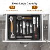 Extra Large Expandable Silverware Organizer, BPA-Free Food-Safe Cutlery Flatware Organizer, Kitchen Utensil Drawer Organizer