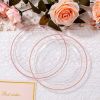 100PCS Clear Rose Gold Plastic Plates Disposable - Heavy Duty 6.25 Inch Clear Plastic Dessert Plates with Rose Gold Trim - Ideal for Party