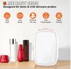 Mini Fridge For Bedroom, 10 Liter 12 Can Portable Fridges, Luxury Small Beverage Refrigerator For Skincare Food Breast Milk Chill