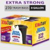 Boxed Disposable Garbage Bag 270 Pieces Puncture Tear Resistant Trash Bags, 8 Gallon Capacity