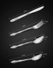 Deluxe Premium Cutlery Flatware Set for the Home - Stainless steel cutlery service with 1 dinner fork, 1 dinner knife