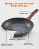 3 Piece Frying Pan Aluminum Skillet Set 9.5 11 12 in Nonstick Pre-Seasoned Grey