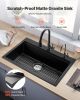 33 inch Granite Kitchen Sink Top Mount Single Bowl Drop-In Basin for RV Bar