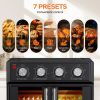 PlumChef 29.5 Quart Extra Large 6 Slices Air Fryer Convection Toaster Oven, French Door, 1700W, Multifunction Oven for Air Fryer, Toast, Grill