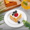 100Pieces White Plastic Plates - 6.25inch Disposable Plastic Appetizer/Small Cake/Salad/Dessert Plates Premium Hard, Ideal for Weddings& Parties