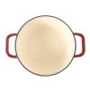 5-Quart Enamel Cast Iron Dutch Oven with Lid, Red