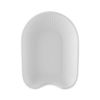 Ribbed Ceramic Spoon Rest â€“ White, Heat Resistant, Easy Clean
