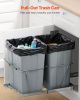 Double 35QTx2 Pullout Waste Container Under Cabinet Kitchen Trash Can Soft Close