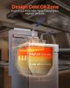 Commercial Deep Fryer Free Standing Natural Gas Fryer 3-Burner Dual Baskets