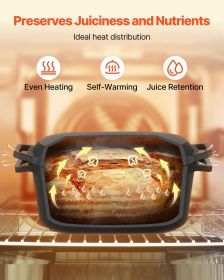 Enameled Cast Iron Dutch Oven, 3.5 Quart Pot with Lid and Dual Handles, Heavy-Duty Durable Cookware Pan, Oven Induction Compatible up to 500°F