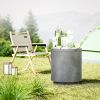 Outsunny 2.6 Gal Outdoor Side Table, 3-In-1 Concrete Cooler Bar Table with Storage, Removable Ice Bucket and Lid, Light Gray