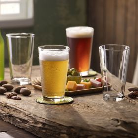 (4 pack) 160 oz Milk Beer Everyday Clear Pint Glass