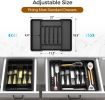 Extra Large Expandable Silverware Organizer, BPA-Free Food-Safe Cutlery Flatware Organizer, Kitchen Utensil Drawer Organizer