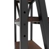 56.30'' Bakers Rack 4-Level Storage Shelves Mental and Wooden Kitchen Shelves, Kitchen Organizers and Storage, for Garage, Pantry, Bathroom