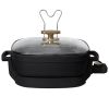 5-in-1 Electric Expandable Skillet;  Black Sesame | White Icing