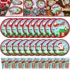 30Pcs Christmas Party Tableware Set 7 and 9 Inch Elk Claus Paper Plates 3.5 Inch Paper Cup Cute Xmas Disposable Cups for Xmas Holiday Dinner Supplies
