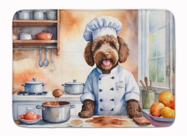 Labradoodle The Chef Memory Foam Kitchen Mat Machine Washable Anti-Fatigue Mat Cushion Comfort Bath Mat or Kitchen Rug (default: default)