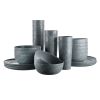 30-Piece Plastic Check Pattern Dinnerware Bundle Set