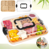 Charcuterie Board with Clear Lid, Travel Portable Cheese Board Charcuterie Boxes Cutting Boards for Kitchen, House Warming Gifts New Home