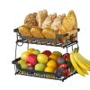 Fruit Basket Bowl Kitchen Countertop Storage Stand Holder