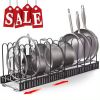 Expandable Pot Lid Organizer, Pots and Pans Lid Rack, Adjustable Pot Lid Holders for Cabinet, Clearance