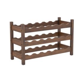 Freestanding Countertop Wine Bottle Organizer Rack (Type: Wine rack, Color: Coffee)