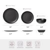 12-Piece Stoneware Dinner Plates Bowls Sets | Microwave & Dishwasher Safe | Non-Toxic Dinner Plates Bowls Set | Stackable Matte Glaze Kitchenware for
