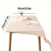 PU Stretch Fitted Rectangle Tablecloth with Elastic Edge 42 x 72 Inch Spandex Stretch Beige Brown Table Cover for Dining Supplies Picnic Outdoor Furni
